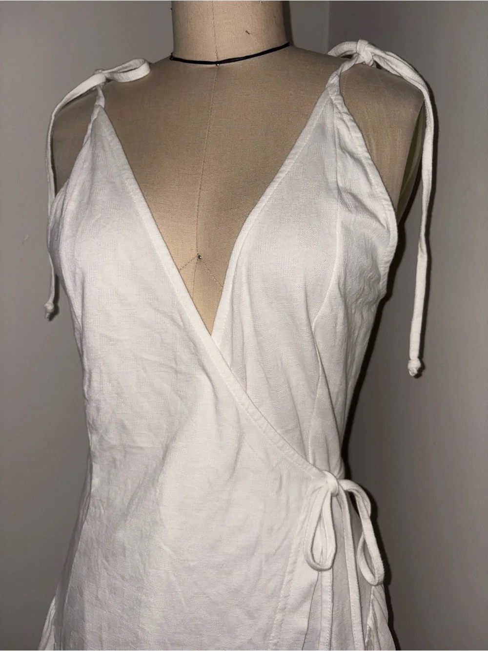 Free People Ivory Maisie Wrap Midi Dress Size X-Small